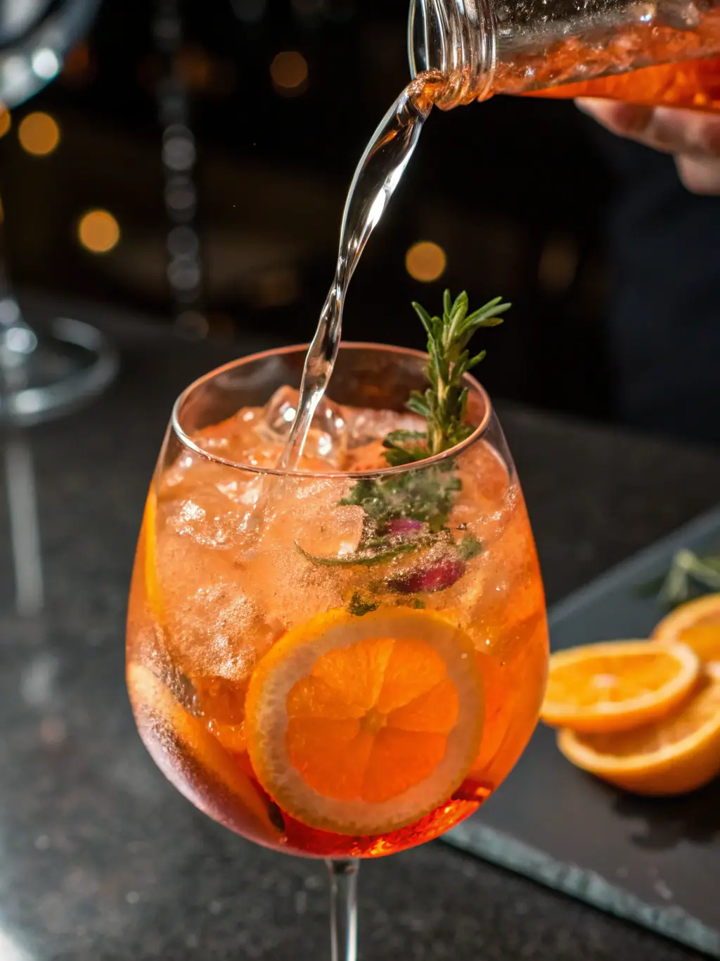 A vibrant image of a Cosmopolitan cocktail in a martini glass, garnished with a lime wedge, showcasing its bright pink color and sophisticated appeal.